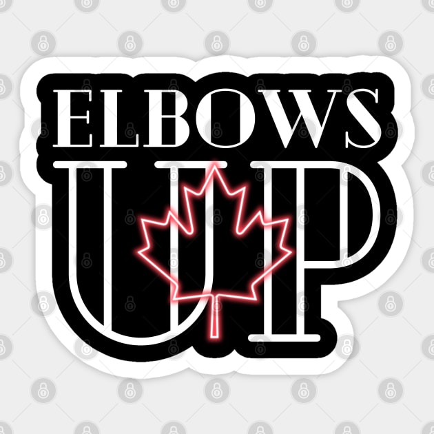Elbows-Up Sticker by Creatifly Graphic Tees